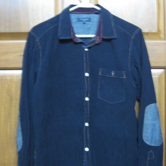 Ted Baker Navy Blue Corduroy button-up shirt, Mens size 4 (medium) - Picture 1 of 7